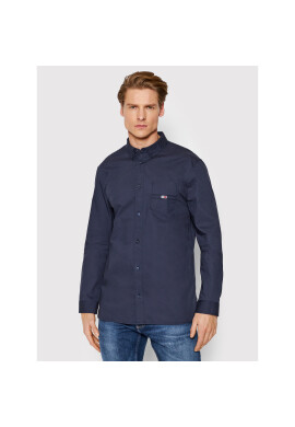 Tommy Jeans Риза Solid Poplin DM0DM12343 Тъмносин Regular Fit - Pepit.bg