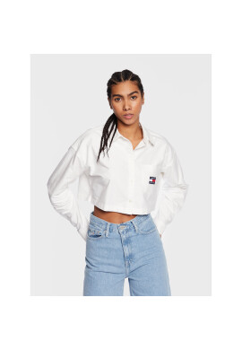Tommy Jeans Риза Super DW0DW15041 Бял Regular Fit - Pepit.bg