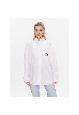 Tommy Jeans Риза Super DW0DW15199 Бял Oversize - Pepit.bg