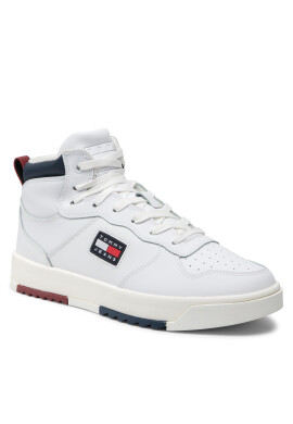 Tommy Jeans Сникърси Basket Mid Leather EM0EM00896 Бял - Pepit.bg