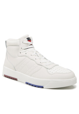 Tommy Jeans Сникърси Leather Basket Midcut EM0EM01071 Бял - Pepit.bg