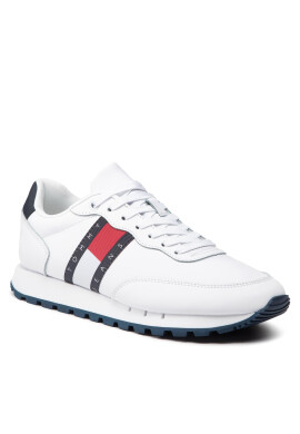 Tommy Jeans Сникърси Leather Runner EM0EM00898 Бял - Pepit.bg