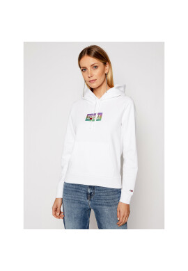 Tommy Jeans Суитшърт Gradient Logo DW0DW09435 Бял Regular Fit - Pepit.bg