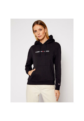 Tommy Jeans Суитшърт Linear Logo DW0DW08972 Черен Regular Fit - Pepit.bg
