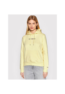 Tommy Jeans Суитшърт Linear Logo DW0DW10132 Жълт Regular Fit - Pepit.bg
