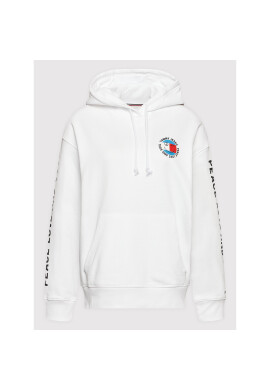 Tommy Jeans Суитшърт Peace Smiley DW0DW11466 Бял Oversize - Pepit.bg