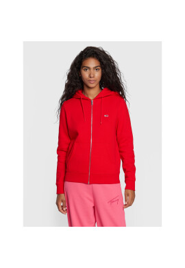Tommy Jeans Суитшърт Zip Through DW0DW10135 Червен Regular Fit - Pepit.bg