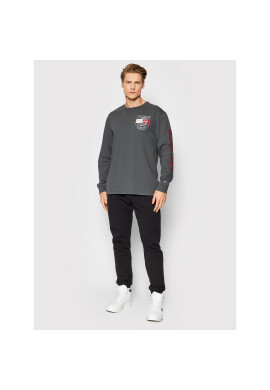 Tommy Jeans Тениска с дълъг ръкав Globe Script DM0DM12412 Сив Regular Fit - Pepit.bg