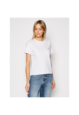 Tommy Jeans Тишърт C Neck DW0DW09198 Бял Regular Fit - Pepit.bg