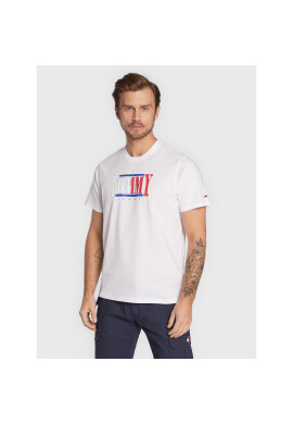 Tommy Jeans Тишърт Centered Logo DM0DM14982 Бял Regular Fit - Pepit.bg