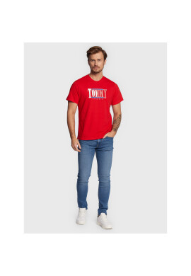 Tommy Jeans Тишърт Centered Logo DM0DM14982 Червен Regular Fit - Pepit.bg