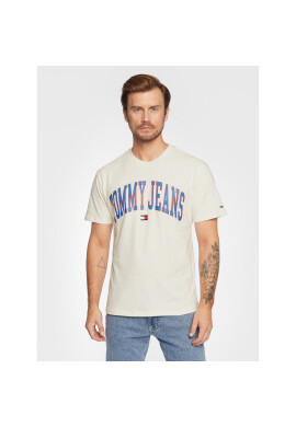 Tommy Jeans Тишърт Classic Collegiate DM0DM14995 Бял Regular Fit - Pepit.bg
