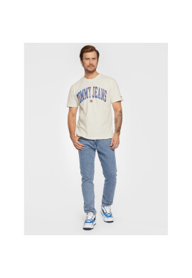 Tommy Jeans Тишърт Classic Collegiate DM0DM14995 Бял Regular Fit - Pepit.bg