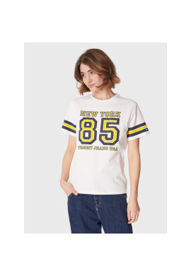 Tommy Jeans Тишърт Collegiate DW0DW14906 Бял Relaxed Fit - Pepit.bg