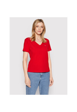 Tommy Jeans Тишърт DW0DW09195 Червен Slim Fit - Pepit.bg