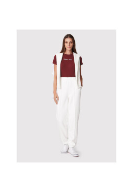 Tommy Jeans Тишърт DW0DW14364 Бордо Slim Fit - Pepit.bg