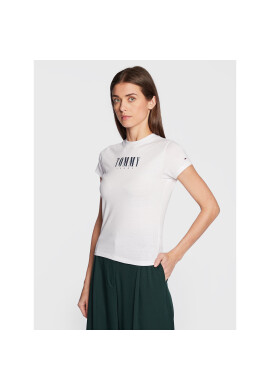 Tommy Jeans Тишърт DW0DW14378 Бял Slim Fit - Pepit.bg