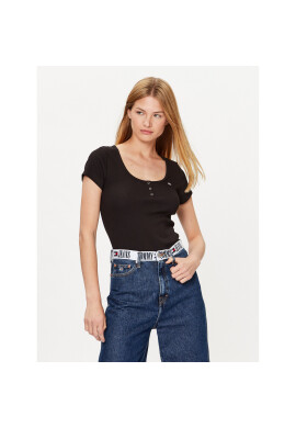 Tommy Jeans Тишърт DW0DW16107 Черен Regular Fit - Pepit.bg