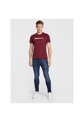 Tommy Jeans Тишърт Essential DM0DM14979 Бордо Slim Fit - Pepit.bg