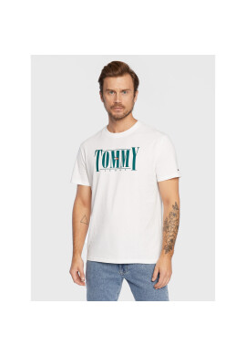 Tommy Jeans Тишърт Essential DM0DM14993 Бял Regular Fit - Pepit.bg