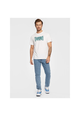 Tommy Jeans Тишърт Essential DM0DM14993 Бял Regular Fit - Pepit.bg