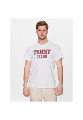 Tommy Jeans Тишърт Essential DM0DM16405 Бял Regular Fit - Pepit.bg