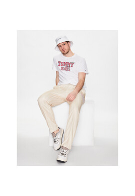 Tommy Jeans Тишърт Essential DM0DM16405 Бял Regular Fit - Pepit.bg