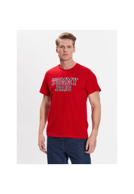 Tommy Jeans Тишърт Essential DM0DM16405 Червен Regular Fit - Pepit.bg