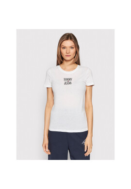 Tommy Jeans Тишърт Essential DW0DW12829 Бял Slim Fit - Pepit.bg
