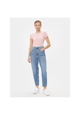 Tommy Jeans Тишърт Essential DW0DW17357 Розов Slim Fit - Pepit.bg