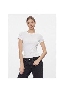 Tommy Jeans Тишърт Essential DW0DW17383 Бял Slim Fit - Pepit.bg