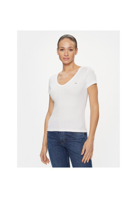 Tommy Jeans Тишърт Essential DW0DW17385 Бял Slim Fit - Pepit.bg