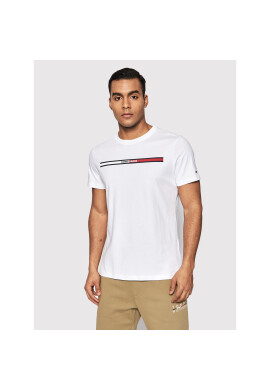 Tommy Jeans Тишърт Essential Flag DM0DM13509 Бял Regular Fit - Pepit.bg