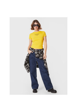 Tommy Jeans Тишърт Essential Logo DW0DW14899 Жълт Regular Fit - Pepit.bg