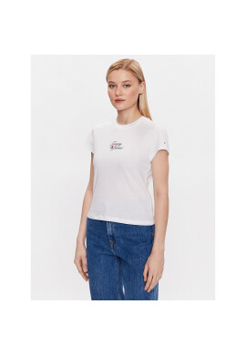 Tommy Jeans Тишърт Essential Logo DW0DW15441 Бял Regular Fit - Pepit.bg