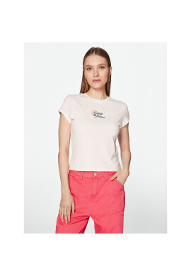 Tommy Jeans Тишърт Essential Logo DW0DW15441 Розов Regular Fit - Pepit.bg