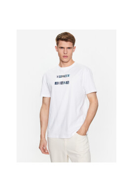 Tommy Jeans Тишърт Flag DM0DM16228 Бял Regular Fit - Pepit.bg