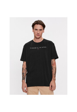 Tommy Jeans Тишърт Linear Logo DM0DM17993 Черен Regular Fit - Pepit.bg