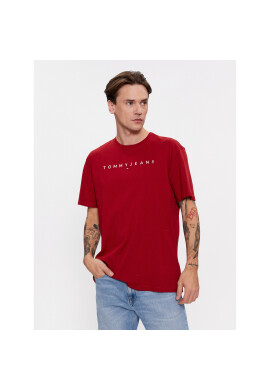 Tommy Jeans Тишърт Linear Logo DM0DM17993 Червен Regular Fit - Pepit.bg