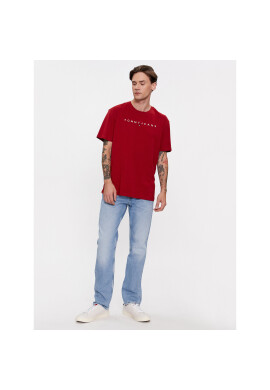 Tommy Jeans Тишърт Linear Logo DM0DM17993 Червен Regular Fit - Pepit.bg