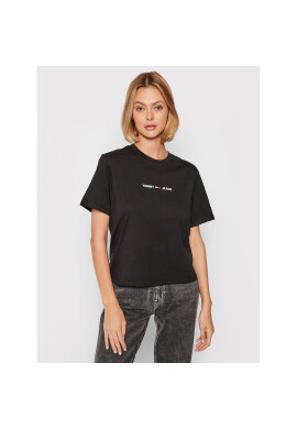 Tommy Jeans Тишърт Linear Logo DW0DW10057 Черен Regular Fit - Pepit.bg