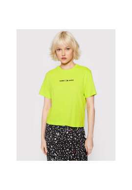 Tommy Jeans Тишърт Linear Logo DW0DW10057 Зелен Cropped Fit - Pepit.bg