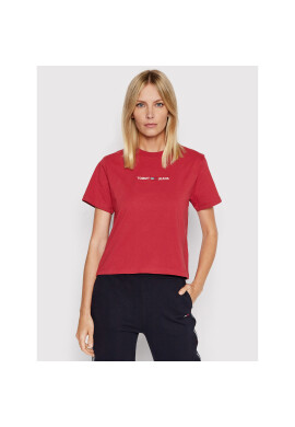 Tommy Jeans Тишърт Logo DW0DW10057 Бордо Regular Fit - Pepit.bg