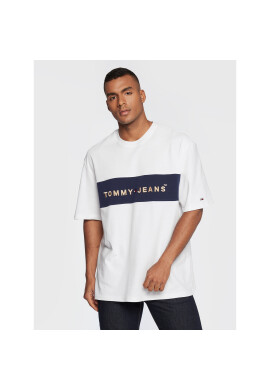 Tommy Jeans Тишърт Printed Archive DM0DM14016 Бял Regular Fit - Pepit.bg