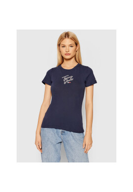 Tommy Jeans Тишърт Script DW0DW09558 Тъмносин Slim Fit - Pepit.bg