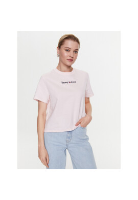 Tommy Jeans Тишърт Serif Linear DW0DW15049 Розов Regular Fit - Pepit.bg