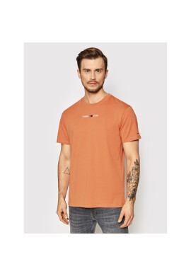 Tommy Jeans Тишърт Small Text DM0DM09701 Оранжев Regular Fit - Pepit.bg
