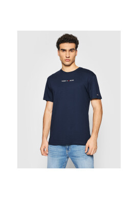 Tommy Jeans Тишърт Small Text DM0DM09701 Тъмносин Regular Fit - Pepit.bg