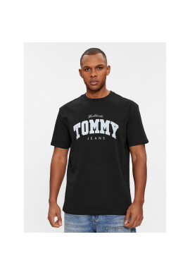 Tommy Jeans Тишърт Varsity DM0DM18287 Черен Regular Fit - Pepit.bg