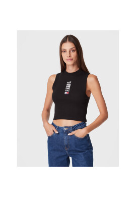 Tommy Jeans топ DW0DW14377 Черен Slim Fit - Pepit.bg